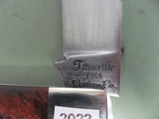 DANIELS FAMILY KNIFE BRANDS-TITUSVILLE CUTLERY-BIG EASY COTTON KNIFE-BURNT ORANGE MAPLE BURL