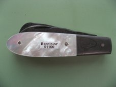 DANIELS FAMILY KNIFE BRANDS-EXCELSIOR KNIFE CO-.MOTHER OF PEARL GAME SCOUT