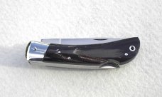 NOS CLASSIC (( FIRST RUN )) ITALIAN AKC AUTO SPEED HUNTER 3 BLADE BRAZILIAN HORN W/ ORIGINAL SHEATH