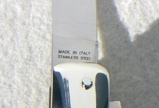 NOS CLASSIC (( FIRST RUN )) ITALIAN AKC AUTO SPEED HUNTER 3 BLADE BRAZILIAN HORN W/ ORIGINAL SHEATH
