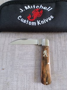 Jeffrey Mitchell Swayback Mammoth Ivory with CPM-154...3.75" clsd..Smooth scales ..Special Shield 