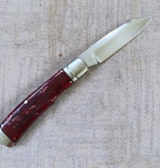 K'roo Custom Purple Giraffe Bone Native..4" closed..Rwl34...Smooth as glass scales...coa and slip 