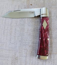 K'roo Custom Purple Giraffe Bone Native..4" closed..Rwl34...Smooth as glass scales...coa and slip 