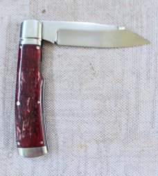 K'roo Custom Purple Giraffe Bone Native..4" closed..Rwl34...Smooth as glass scales...coa and slip 