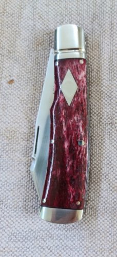 K'roo Custom Purple Giraffe Bone Native..4" closed..Rwl34...Smooth as glass scales...coa and slip 