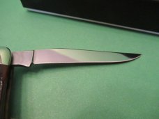 Queen Cutlery Amber Carved Stag Bone Muskrat Model # 66ACSB