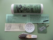 DANIELS FAMILY KNIFE BRANDS-NAPANOCH KNIFE CO-NORTH AMERICAN GAME WARDEN BURNT STAG