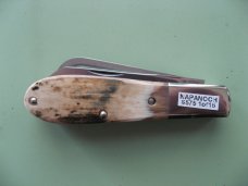 DANIELS FAMILY KNIFE BRANDS-NAPANOCH KNIFE CO.-NORTH AMERICAN GAME WARDEN MAMMOTH IVORY