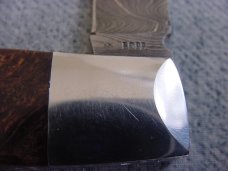 RARE TODD KOPP, Apache Junction, Arizona Custom Made Damascus, File Worked, Folding Hunter Knife