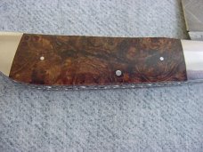 RARE TODD KOPP, Apache Junction, Arizona Custom Made Damascus, File Worked, Folding Hunter Knife