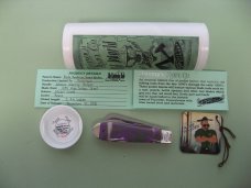 DANIELS FAMILY KNIFE BRANDS-NAPANOCH KNIFE CO- GAME WARDEN WOMAN WARRIOR ACRYLIC PROTOTYPE
