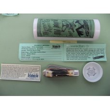 DANIELS FAMILY KNIFE BRANDS-NAPANOCH KNIFE CO-DIXIE COCK KNIFE BURNT STAG