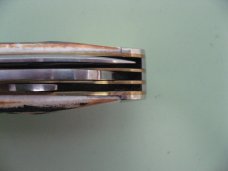 DANIELS FAMILY KNIFE BRANDS-NAPANOCH KNIFE CO.-DIXIE COCK KNIFE BURNT STAG