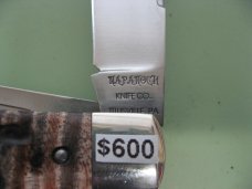 DANIELS FAMILY KNIFE BRANDS-NAPANOCH KNIFE CO.-DIXIE COCK KNIFE LIGHTNING WOOD/BIRDS EYE
