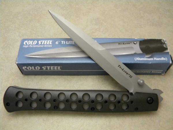 Cold Steel 26 ASTX 6' TI-LITE VI Aluminum Linerlock Knife NIB