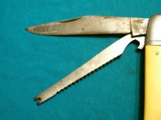 VINTAGE SABRE JAPAN 24B 24-B TRAPPER FOLDING POCKET TOOTHPICK TICKLER KNIFE KNIVES OLD