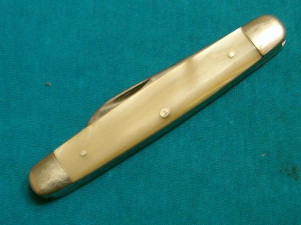 VINTAGE PAL CUTLERY CO USA FOLDING POCKET EQUAL END PEN JACK KNIFE KNIVES OLD FAUX PEARL
