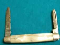 VINTAGE PAL CUTLERY CO USA FOLDING POCKET EQUAL END PEN JACK KNIFE KNIVES OLD FAUX PEARL