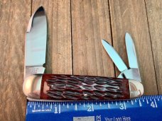 Cattaraugus Cutlery (A.G. Russell) Sleeveboard Whittler Brown Jigged Bone Seki Japan 1990