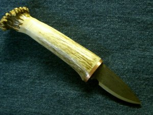 CUSTOM STAG HUNTING SKINNING FIXED BLADE SKINNER BUSHCRAFT SURVIVAL PATCH KNIFE KNIVES CROWN