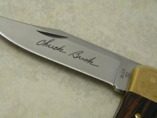 Buck 110 USA Chuck Buck Signed Folding Hunter Lockback Knife c.2003