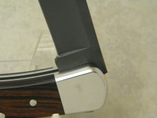Buck 110 USA Hunter Wood Folding Lockback Knife & Pouch Blued Blade c.1996
