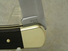 Buck 110 USA Hunter Wood Folding Lockback Knife & Pouch c.1996