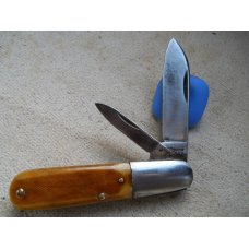 Old Kutmaster Barlow Knife - Saw Cut Bone Handles