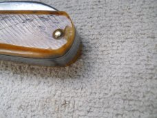 Old Kutmaster Barlow Knife - Saw Cut Bone Handles 
