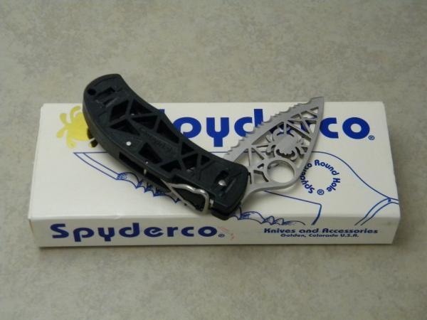 Spyderco Golden CO USA C35 SBK Q Spider Web Lockback Knife in Box 2nd Gen c.1997-1999