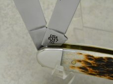 Case XX Stainless USA 9 Dot  Amber Bone 6347 SS Stockman Knife NIB