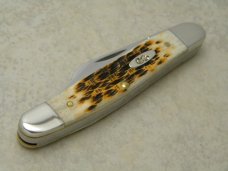 Case XX Stainless USA 9 Dot  Amber Bone 6347 SS Stockman Knife NIB