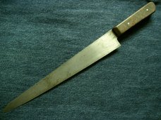 VINTAGE CUSTOM CHEF CHEFS COOKS COOKING KITCHEN BURL WOOD KNIFE KNIVES