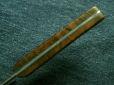 VINTAGE CUSTOM CHEF CHEFS COOKS COOKING KITCHEN BURL WOOD KNIFE KNIVES