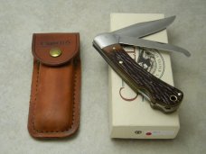 Camillus New York USA C-3 Delrin C.C.C. .30-06 SPRG Double Lockback Sportsman Knife & Sheath in Box