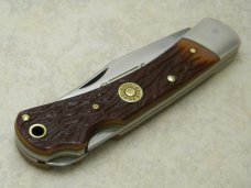 Camillus New York USA C-3 Delrin C.C.C. .30-06 SPRG Double Lockback Sportsman Knife & Sheath in Box