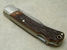 Camillus New York USA C-3 Delrin C.C.C. .30-06 SPRG Double Lockback Sportsman Knife & Sheath in Box