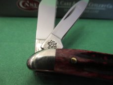 Case XX 2014 Crimson Bone Diamond Shield Peanut Pattern # 6220 SS