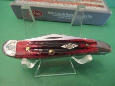 Case XX 2014 Crimson Bone Diamond Shield Peanut Pattern # 6220 SS