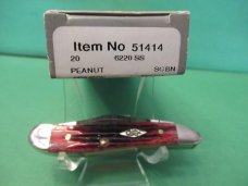 Case XX 2014 Crimson Bone Diamond Shield Peanut Pattern # 6220 SS
