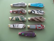DANIELS FAMILY KNIFE BRANDS-NAPANOCH KNIFE CO.-DIXIE COCK KNIFE ACRYLIC PROTOS