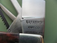 DANIELS FAMILY KNIFE BRANDS-NAPANOCH KNIFE CO.-DIXIE COCK KNIFE -GIRAFFE BONE PROTO