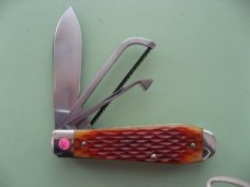 DANIELS FAMILY KNIFE BRANDS-NAPANOCH KNIFE CO.-DIXIE COCK KNIFE-SUNSET JIG BONE PROTO