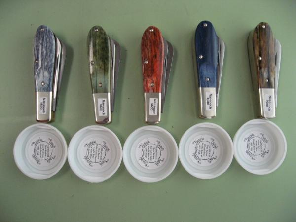DANIELS FAMILY KNIFE BRANDS-NAPANOCH KNIFE CO.-DIXIE BARLOW-GIRAFFE BONE