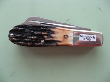 DANIELS FAMILY KNIFE BRANDS-NAPANOCH KNIFE CO.-DIXIE BARLOW KNIFE-BURNT STAG