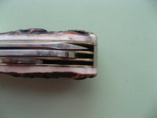DANIELS FAMILY KNIFE BRANDS-NAPANOCH KNIFE CO.-DIXIE BARLOW KNIFE-BURNT STAG