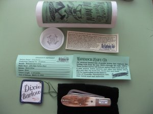 DANIELS FAMILY KNIFE BRANDS-NAPANOCH KNIFE CO-DIXIE BARLOW KNIFE-MAMMOTH BARK IVORY