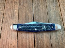 Henckels by Boker 4 Blade Stockman Deep Blue Pin Feather Jigged Bone