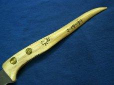 CUSTOM CB STAG ANTLER HUNTING SKINNING FIXED BLADE SKINNER SURVIVAL PATCH ART KNIFE KNIVES BREWER