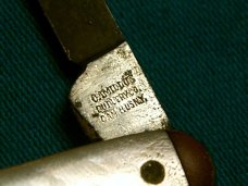 VINTAGE SWORD BRAND CAMILLUS CUTLERY CO PEARL FOLDING POCKET EQUAL END PEN JACK KNIFE KNIVES OLD